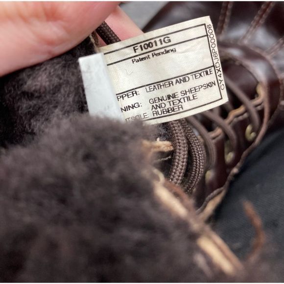 Ugg Australia leather butte shearling lined brown wool plaid snow boots - Picture 13 of 13